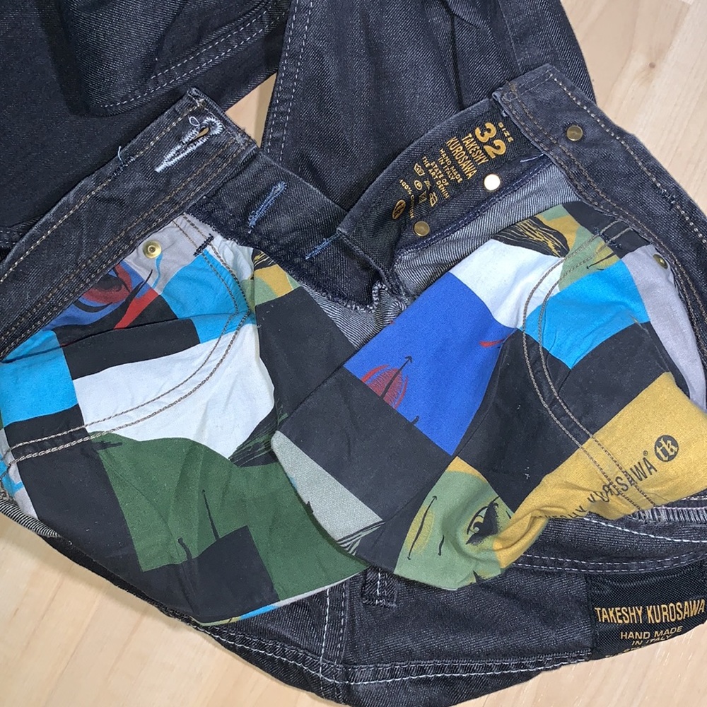 TAKESHY KUROSAWA Retro Japanese Rocker Made in Italy Jeans - Picture 8 of 8